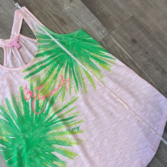 Lilly Pulitzer Pink Cordelia Gone Coconuts Racerback Tank Top NWOT - Picture 10 of 11